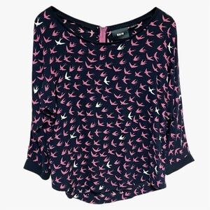 Anthropologie Maeve Bird Novelty Top Sz 2